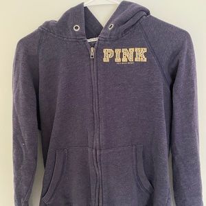 Pink VS michigan zip up hoodie